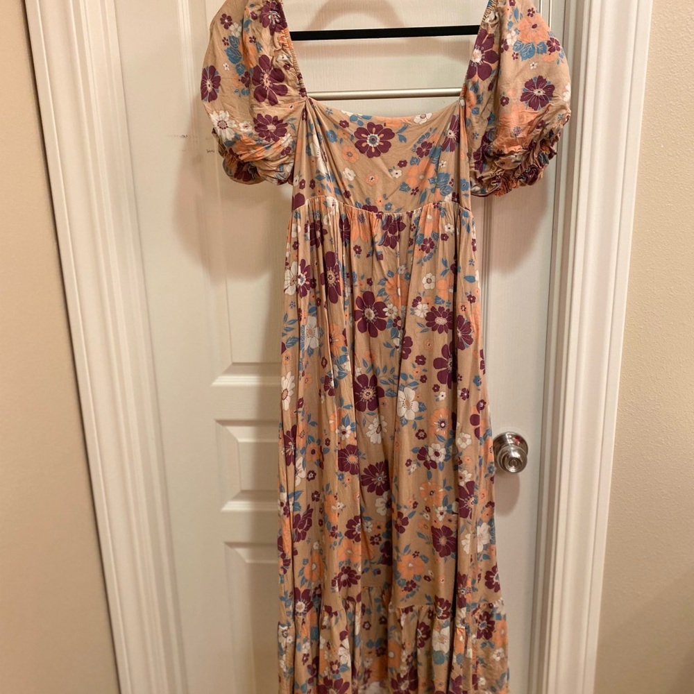 70s babydoll midi dress